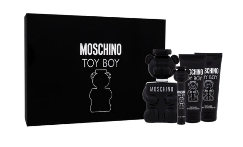 Moschino Toy Boy Set 3.4oz EDP & .3oz EDP & 3.4oz AS & 3.4oz SG