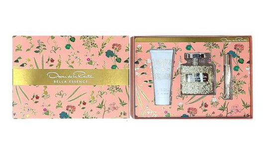 Oscar de la Renta Bella Essence Women Set 3.4oz EDP & .5oz EDP & 3.4oz Body Lotion