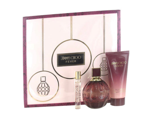 Jimmy Choo Fever 3.3oz EDP & .25 EDP & 3.3 Body Lotion